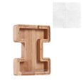 thumbnail image 2 of Agiferg Personalized Wooden Name Money Box Wooden Deposit Box Twenty Six English Letters, 2 of 6
