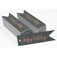 thumbnail image 2 of Inkdotpot Pack Of 50 Happy Birthday Favor Paper Tags Craft Real Rose Gold Foil Hang Tags, 2 of 6