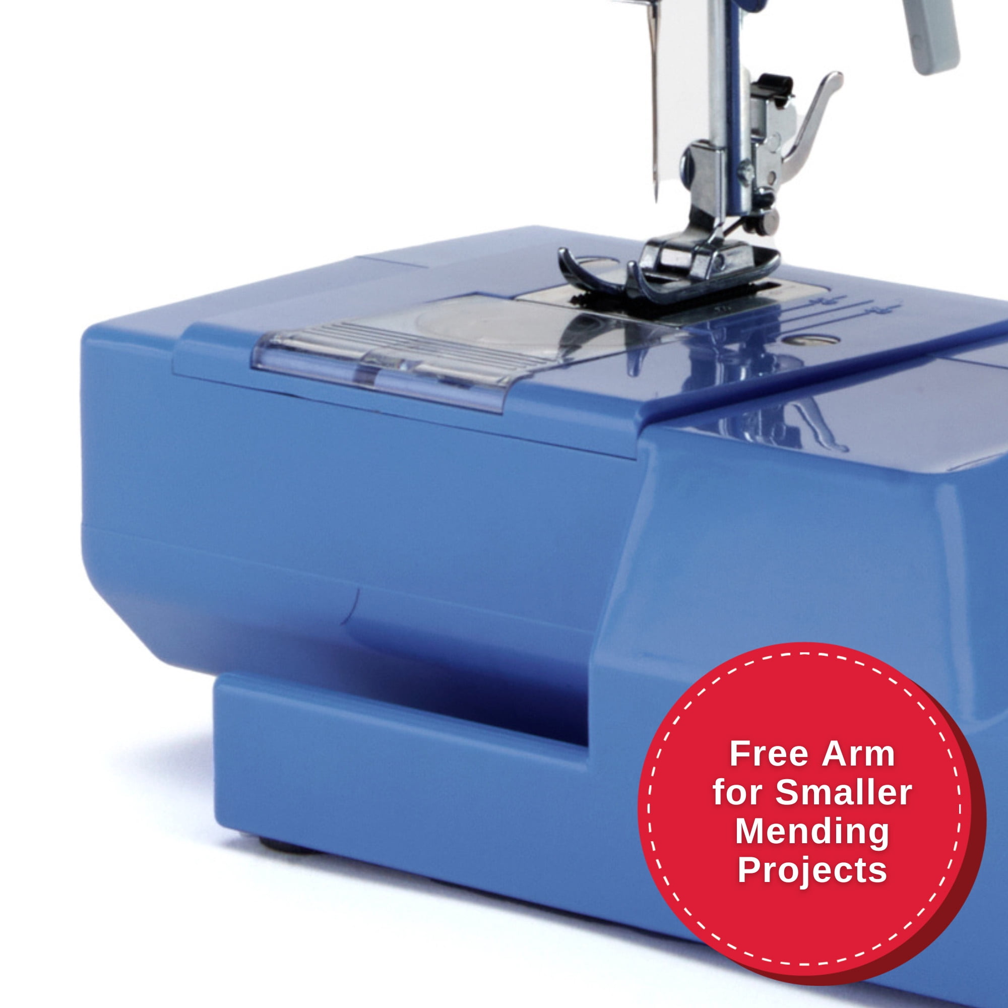 SINGER® M1000 Blue Portable Mending Machine, 4 Built-In Stitches, Free Arm, Accessories Included