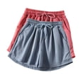 thumbnail image 1 of Plebaso Lot de 2 Shorts pour Femmes à Cordon, Shorts Amples Décontractés, Shorts Confortables d'Été, Shorts de Course Athlétiques Fins, 1 of 4