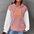 thumbnail image 2 of Rbaofujie Chandail à Capuchon Femmes Décontracté Manches Longues Col Rond Chandails pour Dames Hauts Blouse Chandail à Capuchon Uni Rose Chandails pour Femmes Hauts, 2 of 4