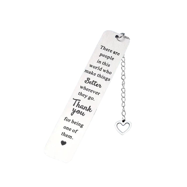 2pcs Gadget Stainless Steel Ruler Bookmark Inspirational Text Metal Stationery
