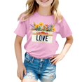 thumbnail image 4 of Pyjama Court Taille 8 pour Filles, T-Shirt à Manches Courtes Imprimé Décontracté pour Enfants, 4 of 4