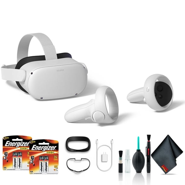 Oculus Quest 2 Advanced VR Headset 128GB Bundle with Batteries and