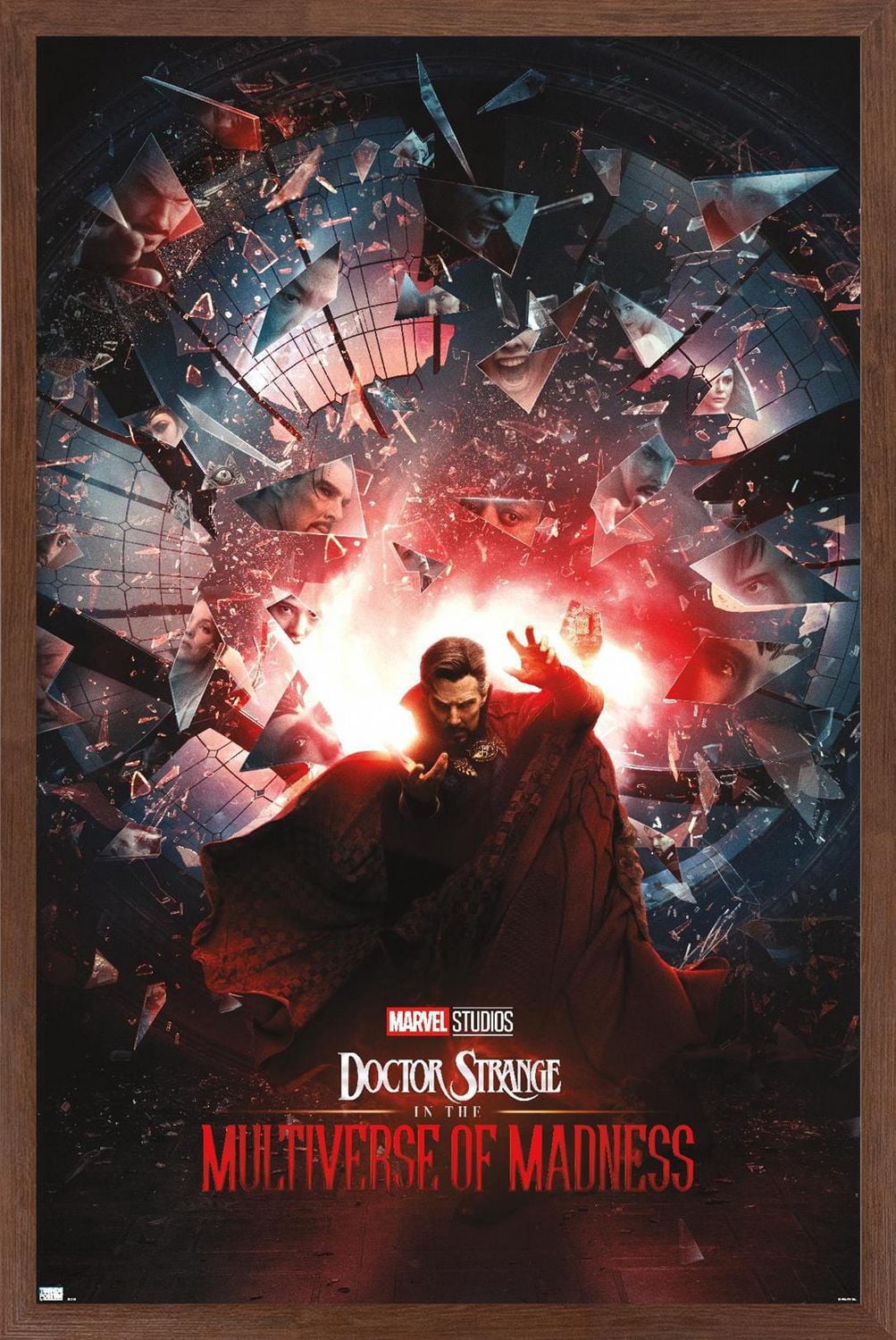 Marvel Doctor Strange in the Multiverse of Madness - Official One Sheet Wall Poster, 22.375" x 34" Framed
