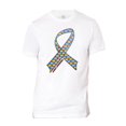 thumbnail image 1 of Autism Awareness Ruban T-Shirt à Manches Courtes pour Hommes - Blanc - Petit, 1 of 1