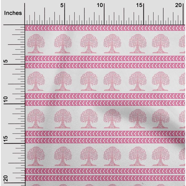 oneOone Cotton Poplin Fabric Arrow & Tree Block Fabric Prints By Yard 56 Inch Wide