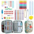 thumbnail image 1 of Crochet Hooks Set With Case 3 Styles Knitting Needles Set DIY Needle Arts Craft Scissors Stitch Markers Sewing Tools, 1 of 6