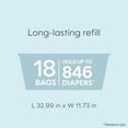 thumbnail image 3 of Recharge Easy Roll Diaper Genie, non parfumée, contrôle des odeurs, 18 sacs Easy Roll / contient jusqu’à 846 couches, 3 of 10