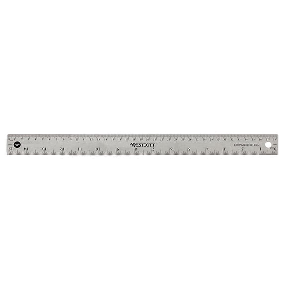 Westcott Stainless Steel Ruler - 15cm/6"