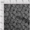 thumbnail image 2 of oneOone Cotton Poplin Gray Fabric Leaves Craft Projects Decor Fabric Printed By The Yard 56 Inch Wide, 2 of 4