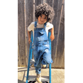 thumbnail image 3 of KIDSCOOL SPACE Boy Girl Overall, Large Pockets Soft Washed denim Jumpsuit,Blue,8-9 Years, 3 of 8