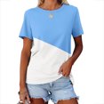 thumbnail image 2 of Birdeem T-Shirt d'Été pour Femmes à Col Rond à Manches Courtes Assorti de Couleurs Haut/chemise à Col Rond à Manches Courtes, 2 of 12