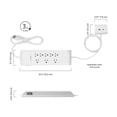 thumbnail image 5 of Globe Electric 3-ft 8-Outlet White Surge Protector Power Strip with Extendable 2-Port USB Hub, 5 of 5