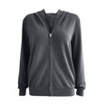 thumbnail image 2 of Hauts à Manches Longues pour Femmes Décontractés Mode Décontractée Chandail à Capuche Uni à Manches Longues pour Femmes Hauts Zippés Cardigan Manteau pour Dames, 2 of 5