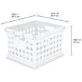 thumbnail image 2 of Sterilite Bac de Rangement Empilable en Plastique, Blanc, Lot de 6, 2 of 8