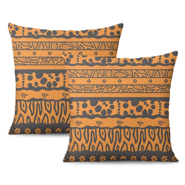 Throw Pillow Covers Set of 2 Boho Farmhouse Decorative Throw Pillow Covers 20x20 Inch, Geometric Patterns, Square Pillow Covers for Fall Home Decor, Couch, Sofa, Bed