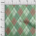 thumbnail image 2 of oneOone Viscose Jersey Light Green Fabric Check Argyle Sewing Material Print Fabric By The Yard 60 Inch Wide, 2 of 4