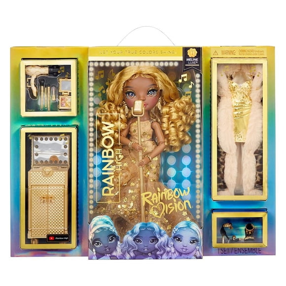 Rainbow Vision Rainbow High Rainbow Divas – Poupée-mannequin Meline Luxe (dorée)