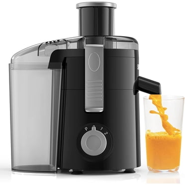 SiFENE Extracteur Centrifuge Compact 350W, Machine à Jus pour Légumes et Fruits avec 3 Réglages de Vitesse, Facile à Nettoyer, Noir