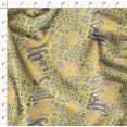 thumbnail image 4 of Soimoi Yellow Cotton Poplin Fabric Leopard Animal Skin Decor Fabric Printed Yard 56 Inch Wide, 4 of 6