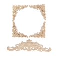 thumbnail image 4 of Wood Appliques Onlays, Unpainted 5Pcs European Style Wooden Onlay Precise Size  For Door, 4 of 8