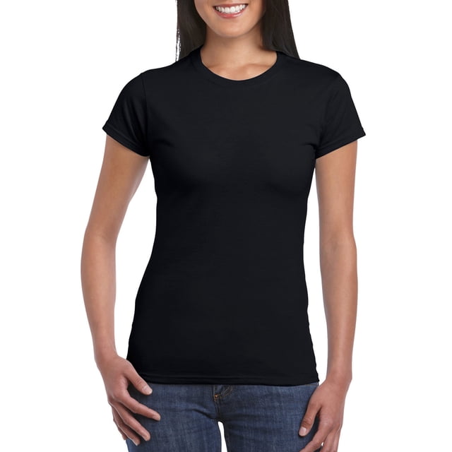 Gildan T-Shirt Softstyle pour Femmes, P, Noir