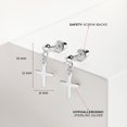 thumbnail image 4 of Dangle Cross Kids / Children's / Girls Earrings Screw Back - Sterling Silver, 4 of 6