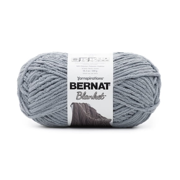 Bernat® Blanket™ #6 Super Bulky Polyester Yarn, Frosted Blue 10.5oz/300g, 220 Yards