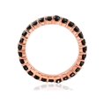 thumbnail image 2 of 1 1/2 cttw Womens Stackable Round Black Diamond Eternity Ring 14 karat Rose Gold, 2 of 2