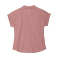 thumbnail image 4 of DecSea Linen Shirts for Kids 2025 Summer Button Down V Neck Short Sleeve Tops Casual Solid Blouses, 4 of 9