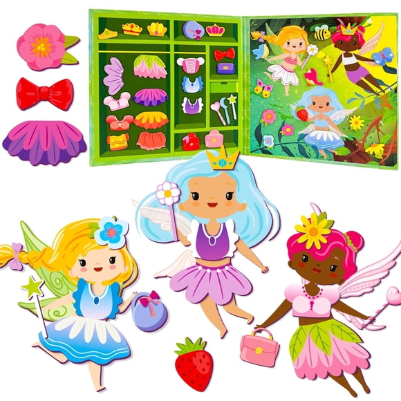 Quokka Magnetic Dress-Up Dolls for Kids Ages 3 + - Fairytale Paper Dolls for Girls and Boys - 35 Magnetic Pieces Play Set for Home or Travel