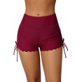 thumbnail image 1 of Women's High Waist Swim Shorts Side Drawstring Tummy Control Swimsuits Bottoms, 1 of 7