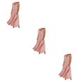 thumbnail image 2 of pitrice Femmes Été Coton Lin Robe Sans Manches Col Rond Boho Vintage Style Plage Couleur Unie en Vrac Kaftan Porter Tous les Jours Rose/M 3Set, 2 of 6