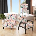 thumbnail image 1 of Designart "Scandinavian Geometry In Pastels IV" Pink Geometric Upholstered Accent Chair - Modern Arm Chair For Bedroom, 1 of 7