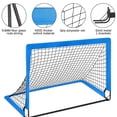 thumbnail image 4 of Kids' Foldable Soccer Goal Set 2-Pack (Black) - Portable Training Nets for Indoor/Outdoor Use with Steel/Fiberglass Frame, 4 Support Rods, 8 Ground Nails & Storage Bags - 120x90x90cm Size for, 4 of 6