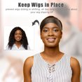 thumbnail image 2 of Unique Bargains 2pcs Fastener Band, Velvet for Securing Wigs,Adjustable, No Slip, Hold Hair Back Deep Coffee Color, 2 of 7