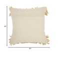 thumbnail image 5 of homeroots home decor 386110 Mustard and Ivory Textured Throw Pillow, 5 of 5