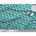 thumbnail image 2 of Soimoi Cotton Duck Fabric Square & Floral Block Printed Fabric 1 Yard 56 Inch Wide, 2 of 3