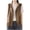 Coffee, variant on EGNMCR Sleeveless Hooded Casual Outwear & Jackets Women's Hooded Linen Cardigan Casual Loose Stitching Sleeveless Vest Short Jacket Women's cotton and linen vest
