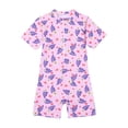 thumbnail image 1 of Girls Rash Guard Bathing Suits Hawaiian Ruffle Sun Protection Long Sleeve Toddler Bathing Suit XXXXXL Girl Fashion, 1 of 9