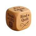 thumbnail image 2 of Wooden Decision Dice with 6 Engraved Quilting Tasks, Creative Tool for Quilting Projects, Handmade Fun Sewing Gift for Quilters, Sewists & Craft Lovers,Creatives Quilter’s Decision Dice, 2 of 9