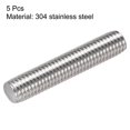thumbnail image 2 of Unique Bargains M10 x 50 mm Tige Entièrement Filetée en Acier Inoxydable 304 Filets à Droite Lot de 5, 2 of 4