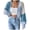 Blue, variant on Kogui Open Cardigan for Women Womens Open Front Long Sleeve Button Chunky Knit Cardigan Sweater (Coffee,XL)