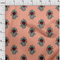 thumbnail image 2 of oneOone Viscose Jersey Fabric Leaves & Floral Block Print Sewing Fabric BTY 60 Inch Wide, 2 of 4