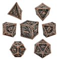 thumbnail image 5 of 7Pcs Polyhedral Dice Irregular Big Numbers Board Games Board Game Props Red-Copper, 5 of 5
