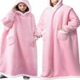 thumbnail image 2 of Hooded Loungewear with Pockets  Long Sleeve Wearable Blanket Hoodie, 2 of 3
