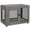 Grey, variant on PawHut Pet Crate End Table with Water-resistant Cushion, Double-Door Grey