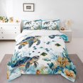 thumbnail image 2 of Erosebridal 3D Sea Turtle Bedding Twin Comforter Set, Cute Ocean Fish Down Comforter, Funny Sealife Decor, Reversible 2pcs, 2 of 7