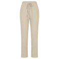 thumbnail image 3 of Pantalon Décontracté d'Été pour Femmes en Coton et Lin avec Poches, 3 of 7